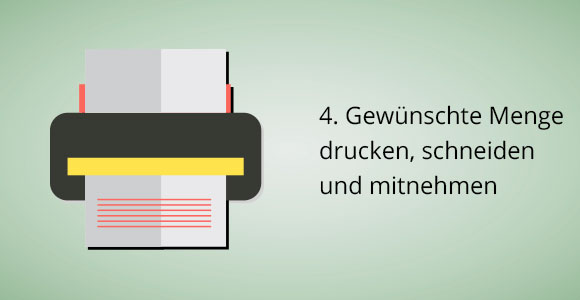 Visitenkarte schneiden und drucken